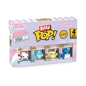 Funko Pop! Bitty: Sanrio - Hello Kitty (Classic), Cinnamoroll, Pompompurin, and A Surprise Mystery Mini Figure - 0.9 Inch (2.2 C