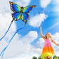 Large Butterfly Kite For Kids And Audlts,120X95Cm With Long Tails, Easy To Assemble And Fly For Beginner, Easy-Grip Handle With