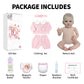 SCOM Reborn Baby Doll Pink Bettie  18-Inch Lifepreviously openedborn Girl w/Birth Certificate  Magnetic Pacifier & Bottle  Soft-Touch Vinyl  Pink Outfit - Gift & Collector Doll  Ages 3+