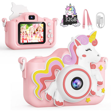 Kokodi Kids Camera Toy Digital Camera For Kids, Birthday Gifts For Girls Age 3-12, 1080P Hd Video Camera For Toddler, Unicorn Ch