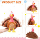4 Pieces Plush Turkey Stuffed Animals 8 Inch Soft Thanksgiving Turkey Bird Plush Toys Fall Autumn Harvest Thanksgiving Ornaments