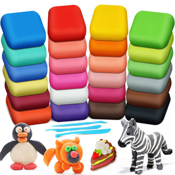 Magic Clay - Air Dry Clay 24 Colors, Modeling Clay For Kids With Tools, Soft & Ultra Light, Toys Gifts For Age 3 4 5 6 7 8+ Years Old Boys Girls Kids