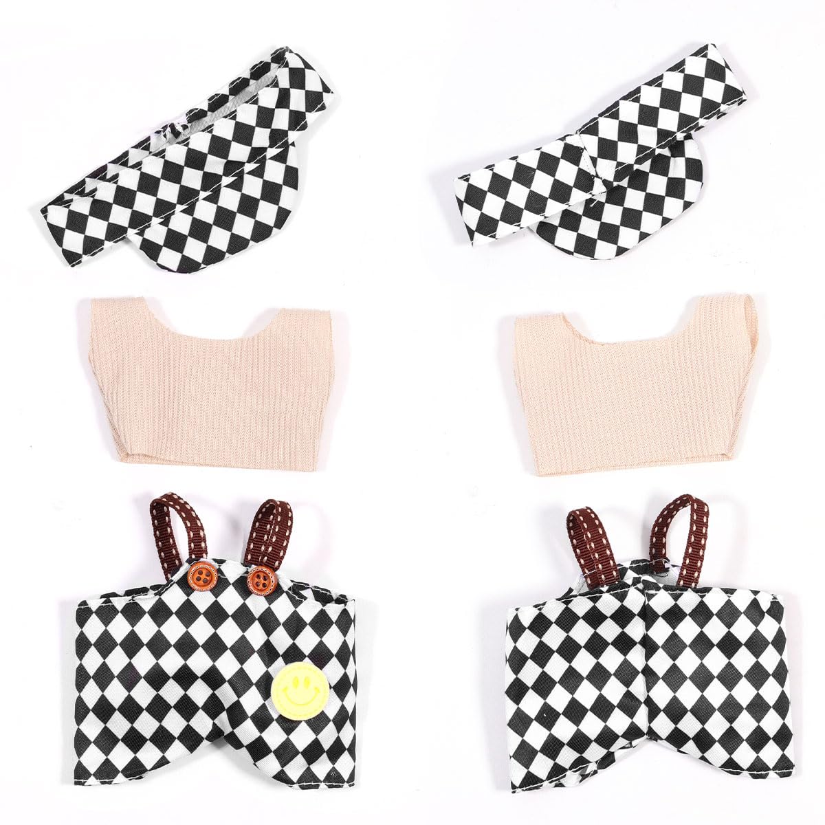 AICase for Labubu Clothes/for Labubu Outfits Clothes Set for 17cm Lububu Doll 3 Piece Set Hat Clothing for LA BUBU  Boys and Girls Stylish Adorable Dolls Clothes Accessories (No Doll)_04