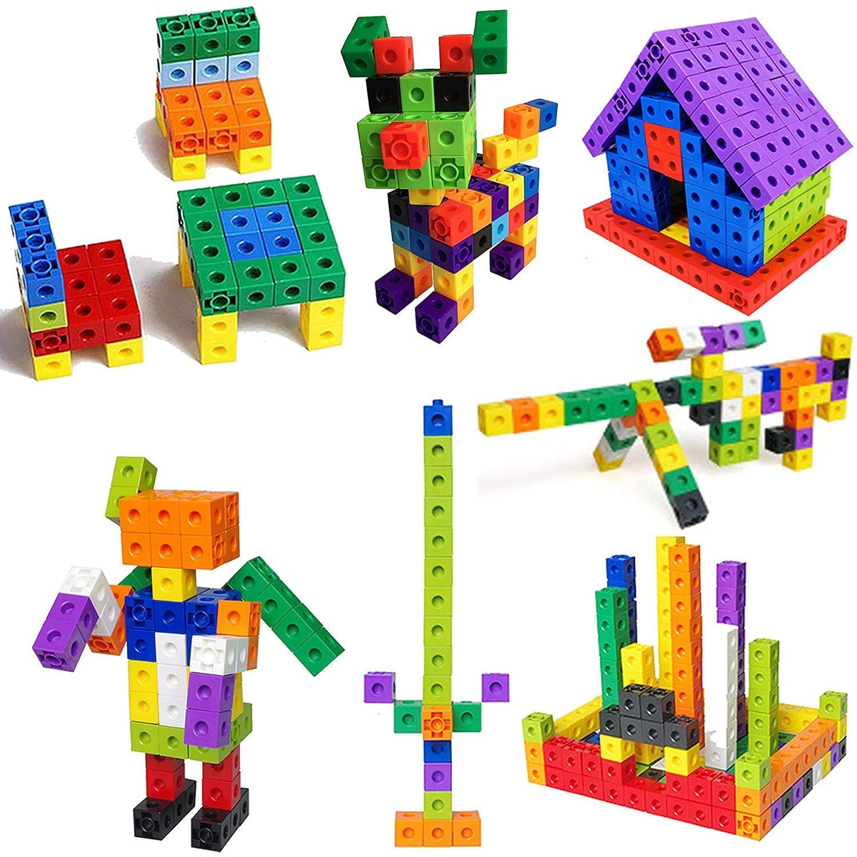 Aexoniz Toys Kids Blocks Construction Building Toys Set Stacking BricksKids Building Block Toys For 38 Years Old Kids Boys & G