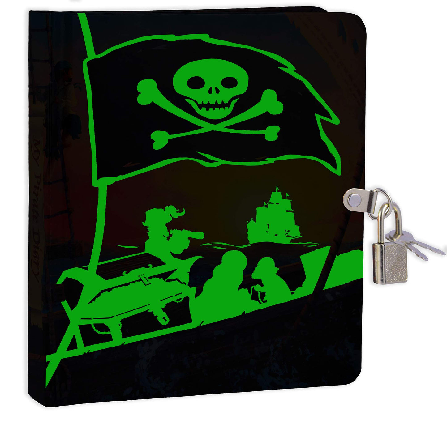 Mollybee Kids Pirate Lock And Key Diary For Boys, Girls
