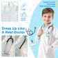 Riorand Kids' Doctor Lab Coat Costume With Accessories Role Play For Boys Girls Playset Nurse Costume Age 3-12 (White, M-130Cm/6-7Y)