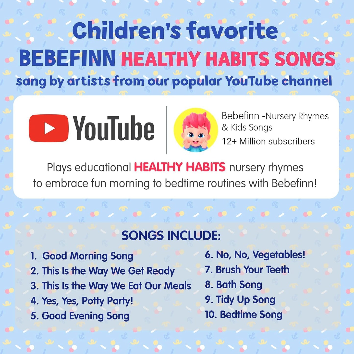 [10Btn] Bebefinn Healthy Habits Songs Sound Book | Pinkfong Baby Shark Musical Toy For Toddlers 1-3 | Educational Sound Book With Nursery Rhymes | Perfect Birthday