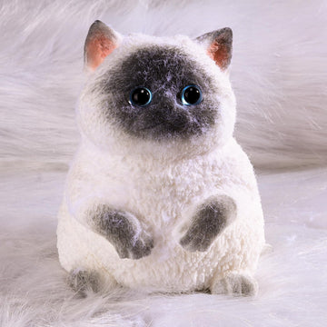 Big Taba Cat, Handmade Large Cat Taba Squishy Toys, Stress Relief, Funny, Cute Soft Cat Squishy Stress Toy Gifts (Large Siamese