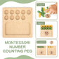 Dinorun Educational Toys For 3 4 5 Year Old Boy Girls Gifts - Preschool Learning Math And Numbers For Toddler 2-4 - Math Manipulatives For Kids 3-6 - Montessori Wooden Counting Peg Board Materials