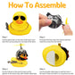 Wonuu 3 Pack Car Rubber Duck Cute Yellow Wind-Breaking Ducks Dashboard Decorations Small Ornaments With Propellers Glasses Gold Chain (Yellow-Camouflage)