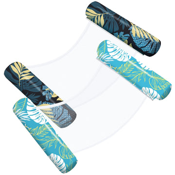 Pool Floats - 2 Pack Inflatable Pool Floats Rafts, 4-In-1 Floats For Swimming Pool, Thick Pvc Pool Float Lounger Water Hammock