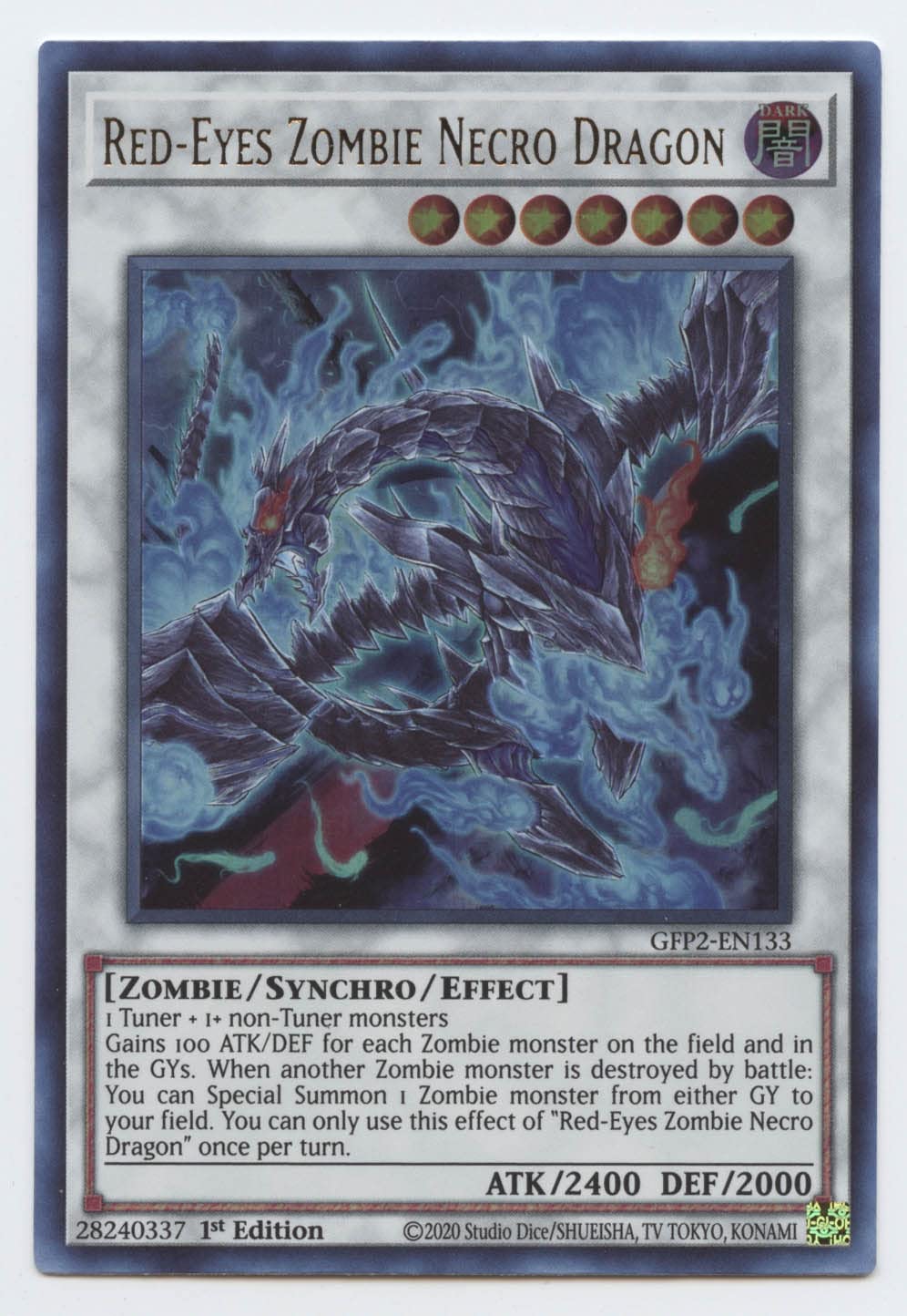 Red-Eyes Zombie Necro Dragon - Gfp2-En133 - Ultra Rare - 1St Edition