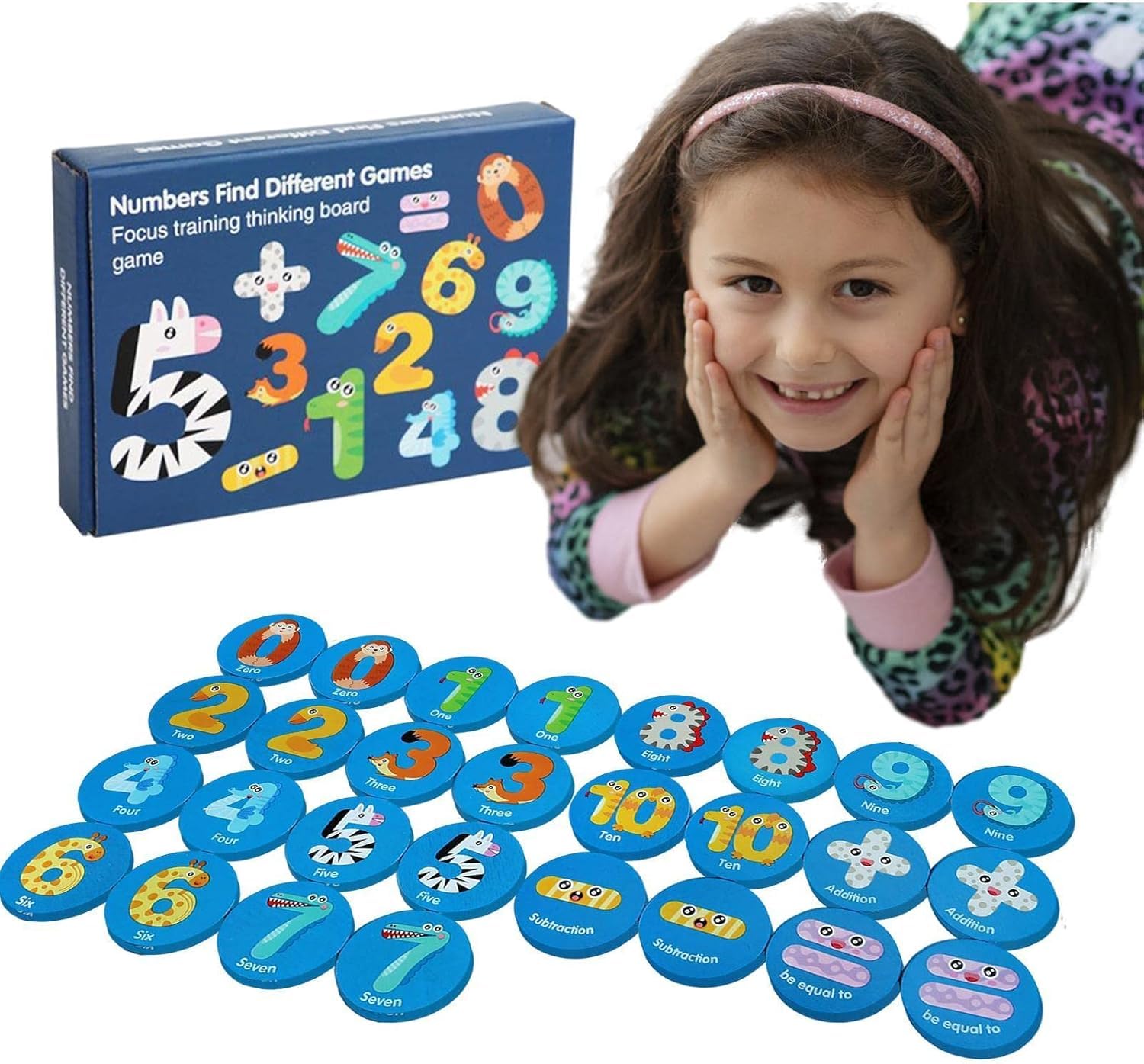 Shinetoy Entertain Kids Memory Game For Kids,28Pcs Find Number Wooden Flash Cards For Toddlers Memory Matching,Educational Numbe
