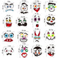 DECYOOL Halloween Pumpkin Decorating Stickers - 46 Pieces, Multicolor, Paper, Includes 30 Small Face Stickers for Kids, DIY Treats Party Favors