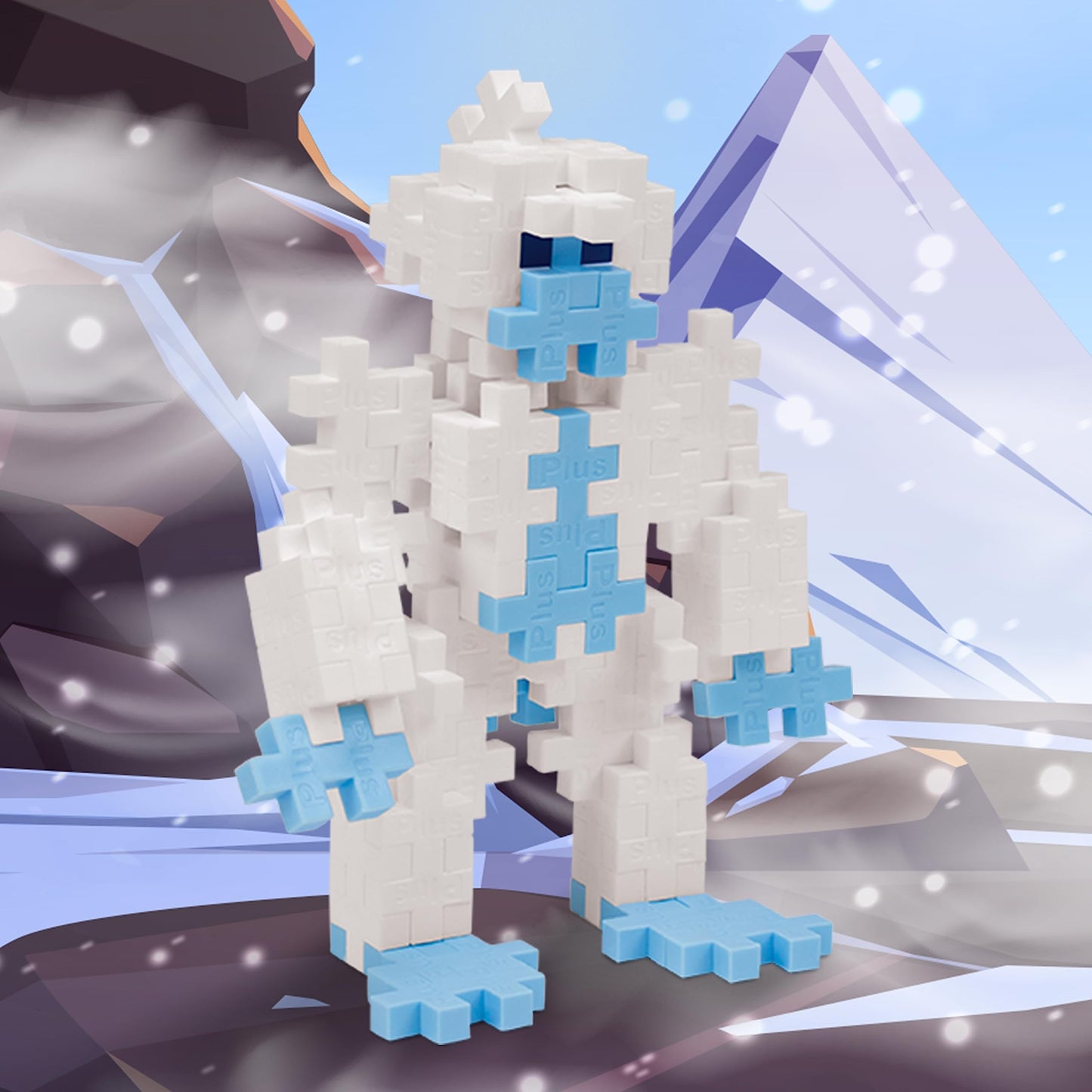 Plus Plus 3D Puzzle Building Block Set, 70 Mini Interlocking Pieces, Fun Holiday Activities For Kids - Yeti Mini Maker Tube