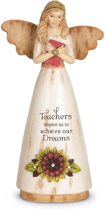 Pavilion Gift Company 03013 Teacher Angel Figurine, 6-Inch, Beige