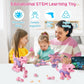 FREE TO FLY Take Apart Dinosaur Play Set - Pink Educational Toys for Girls 3-8, Plastic, Model RS009-4, Perfect for STEM Learning and Sensory Play