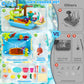 Play Sink with Running Water, 4-in-1 Kitchen Sink Toy with Upgraded Water Slide Track, Magnetic Fishing Game Floating Toys for W