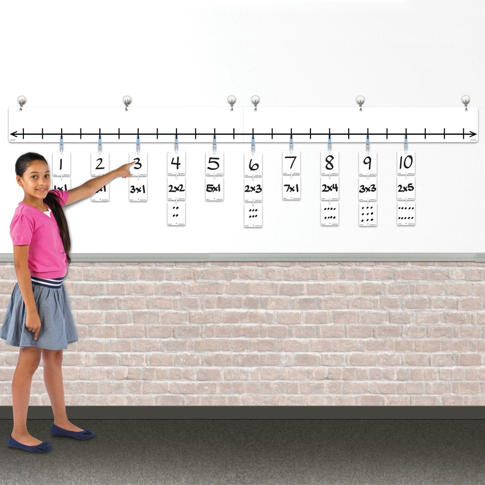 EAI Education Classroom Open Number Line Base Kit - Plastic, White, Model 534970