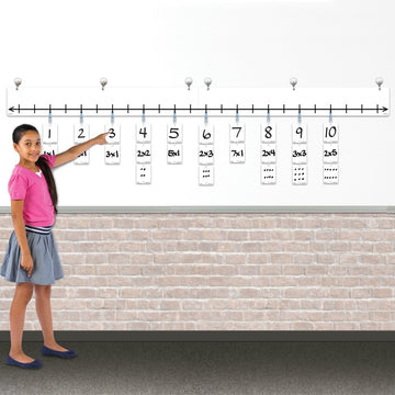 EAI Education Classroom Open Number Line Base Kit - Plastic, White, Model 534970