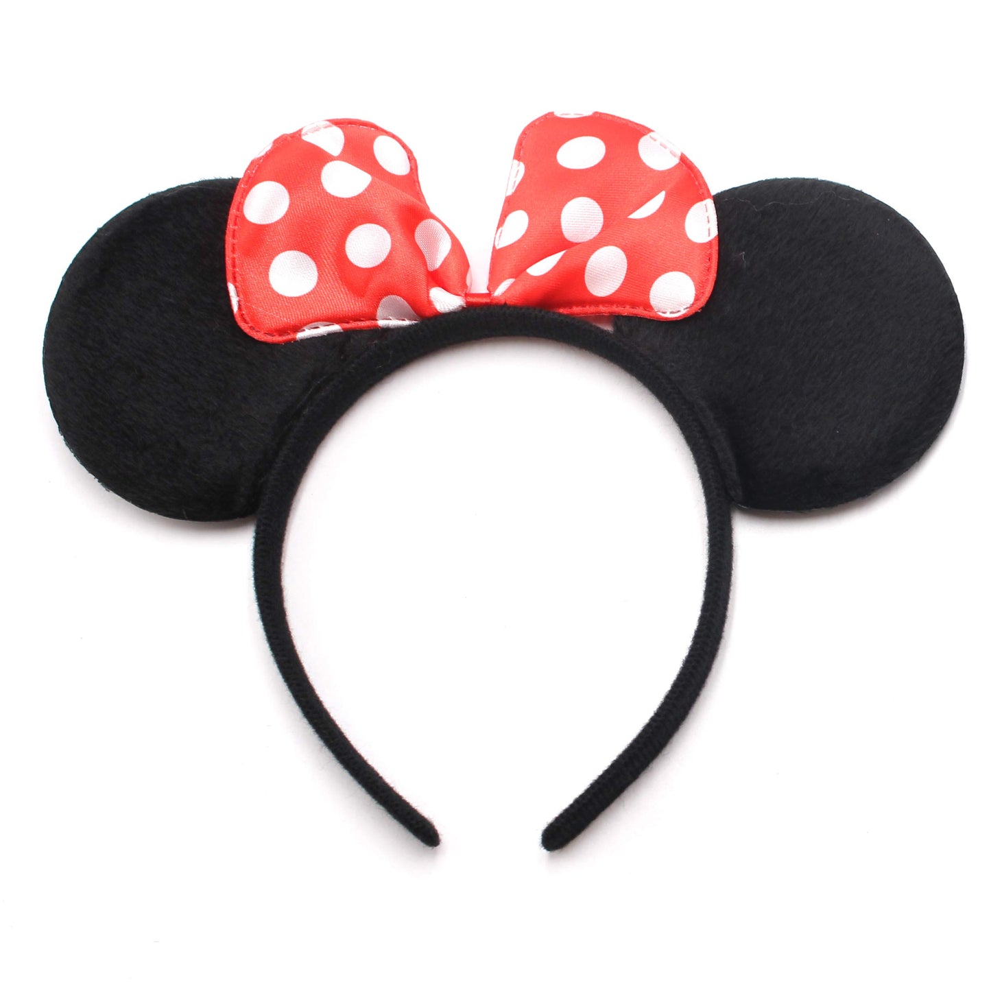 SPADORIVE 20 Pcs Red Bow Party Favor Ears Headband for Boy Girl Birthday Party Celebration, Black Red Bow