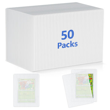 Dedc 50 Packs Trading Card Shipping Protectors White, Card Protector Shipping For Top Loaders 3.5  4.5 Inch, Trading Card Shippi