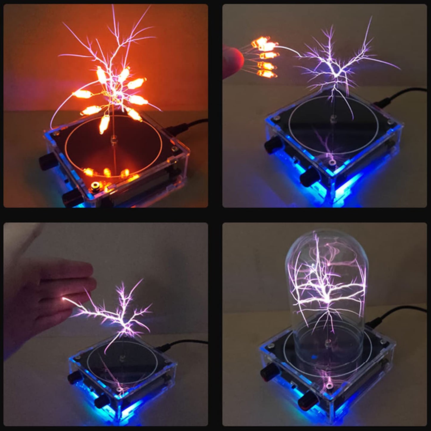 Music Solid State Tesla Coil Artificial Lightning Arc Plasma Loudspeaker Experiment Science Desktop Toy Model