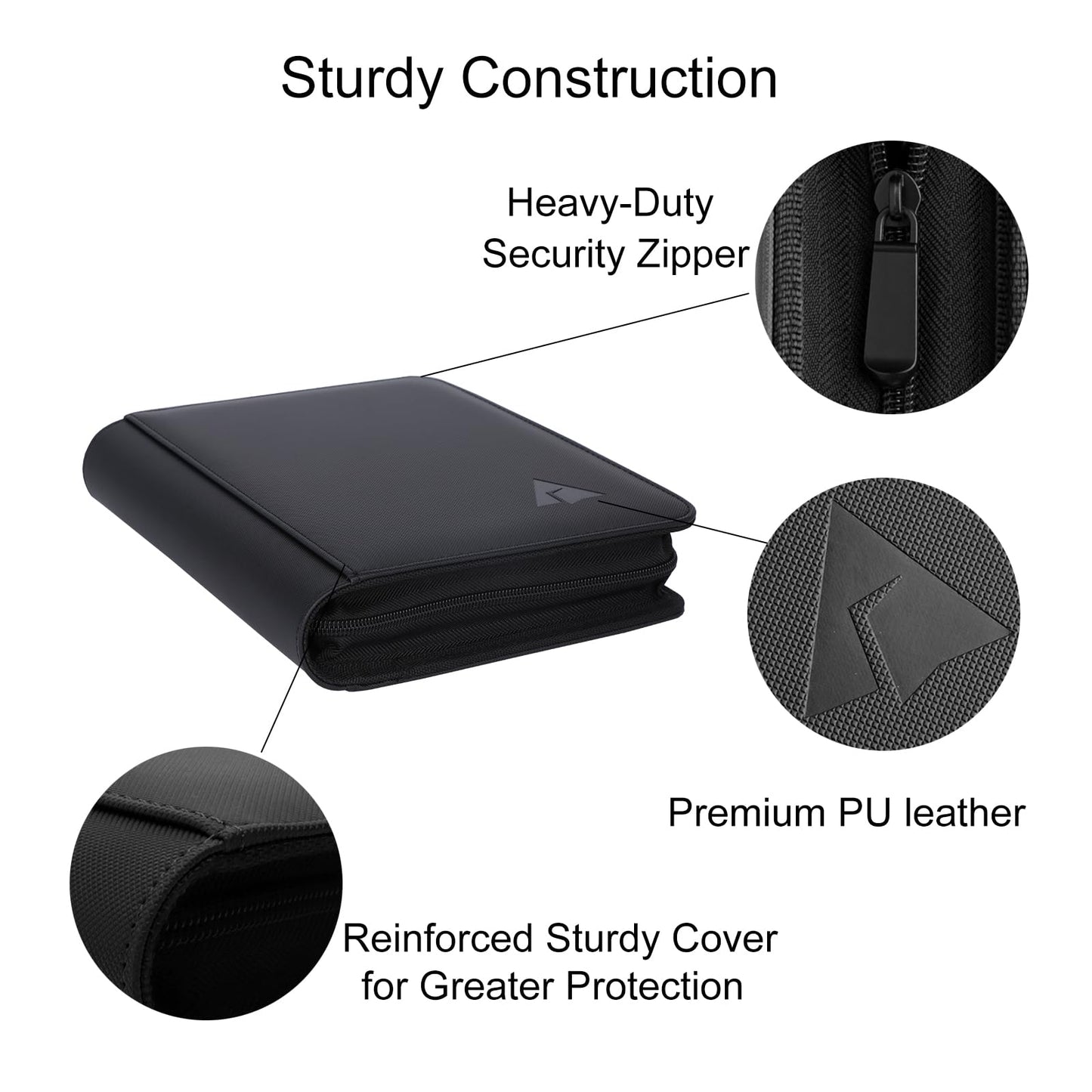 Rayvol Jumbo Card Binder - Size L, Fits 80 Jumbo Cards - Includes 80 L Penny Sleeves, Ringless Binder For Oversized Cards 5.4 *
