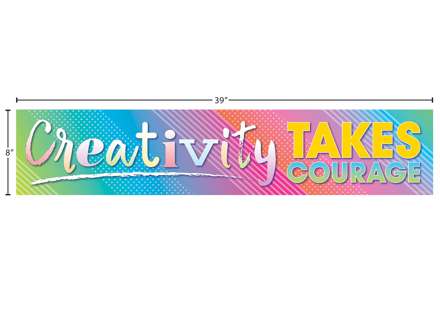 Colorful Vibes Creativity Takes Courage Banner