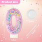 Zlongron Birthday Number Candles, Handmade Macaron 3D Flash Number 0 Candle, Suitable for Girls and Boys Birthdays, Weddings, A
