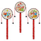 ibasenice 3Pcs Wave Drum Toys Set for Kids Hand Rattle Drum Educational Musical Instruments Early Learning and Coordination Deve