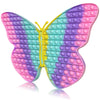 AULOK Jumbo Butterfly Pop Fidget Toy - 15.75" Extra Large Silicone Stress Reliever for Teens and Kids, Model D2A-FB-1-SK