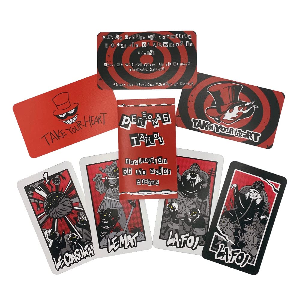 Persona 5 Royal Tarot Cards - Complete 78-Card Deck with Extras - Multicolor