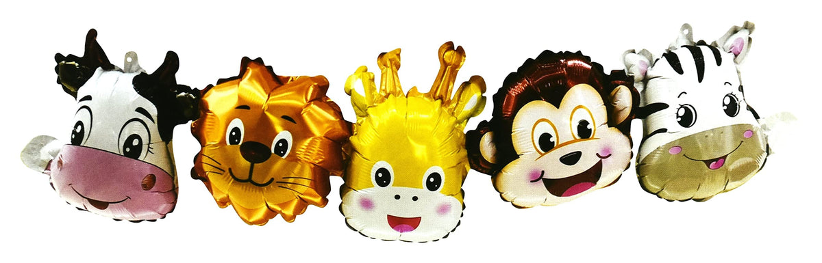 RSAAUD Big Size Animal Garland Balloon , Jungle them Balloons, Cow balloon, Giraffe balloon, Lion Balloon, Zebra Balloon , Anima