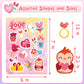 Ozepao 24 Sheets Valentines Day Stickers for Kids, 330 Pcs Valentines Stickers Bulk Stuff for Gift Cards Scrapbook Crafts Decor(
