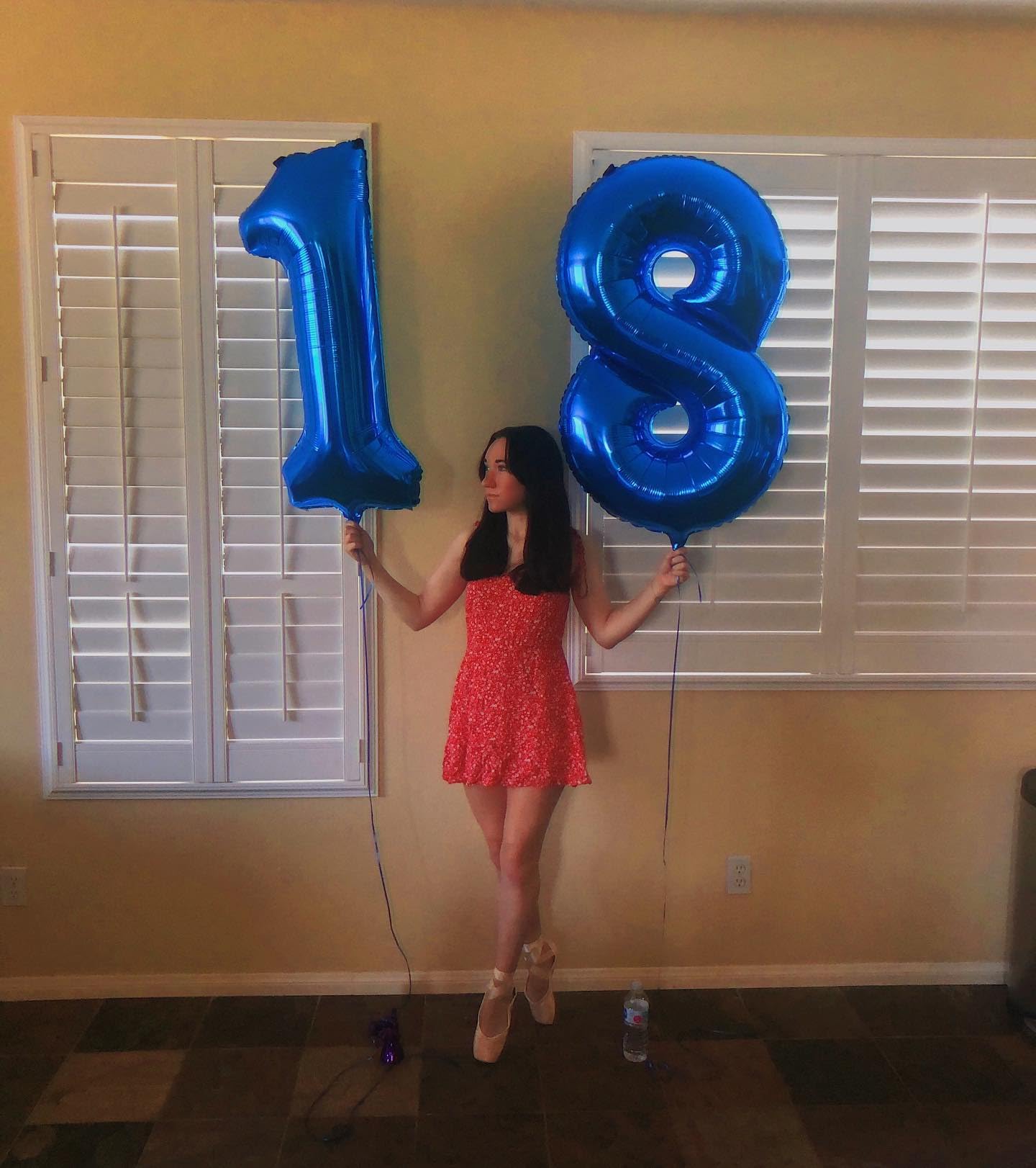 IWERP Navy Blue Foil Mylar Number 18 Balloon - 40 Inch 18th Birthday Decoration for Boys and Girls