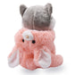 YONLIT Adorable Husky Stuffed Animal Dressed in a Pink Bunny Outfit, Super Cute and Soft Plush Puppy Bunny for Easter Basket Gif