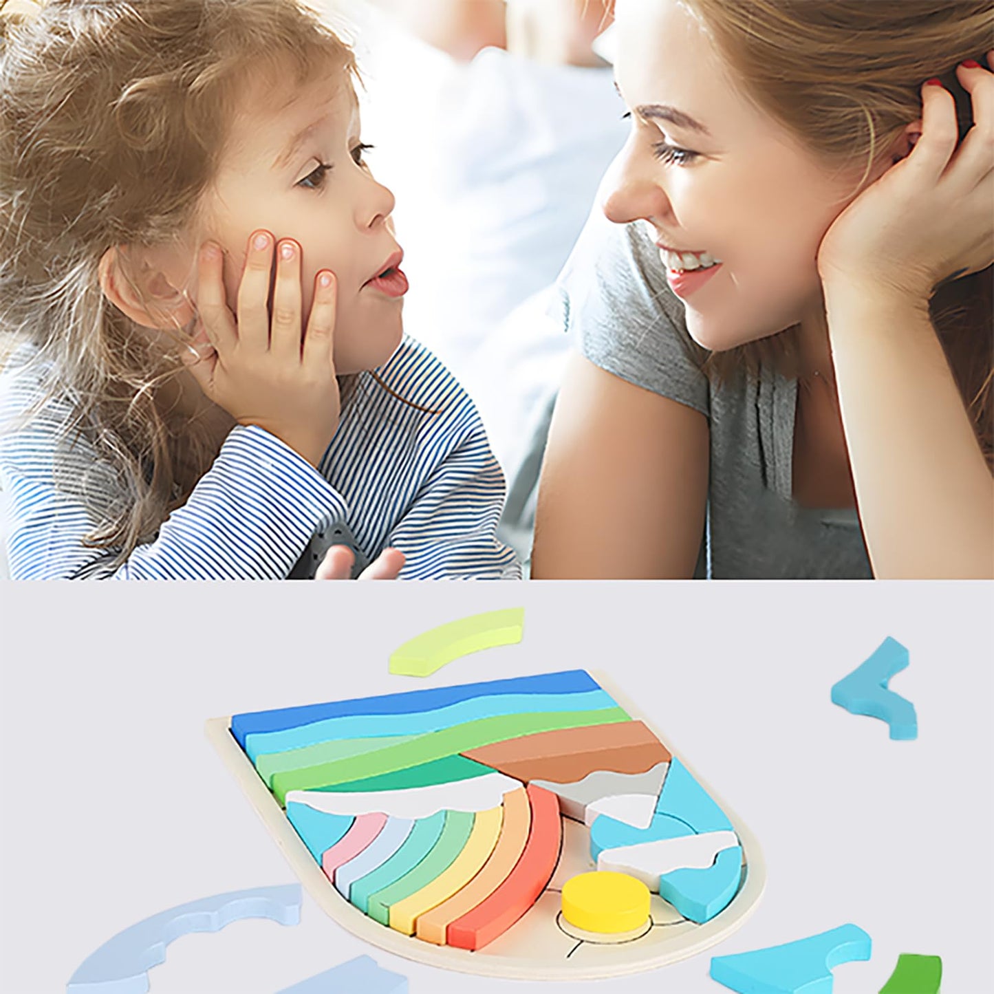 Lasoba Kids Puzzles Ages 3-5, Wooden Puzzles For Toddlers 3-5, Color Shapes Puzzles For Kids Ages 4-6, Toddler Puzzles Montessor