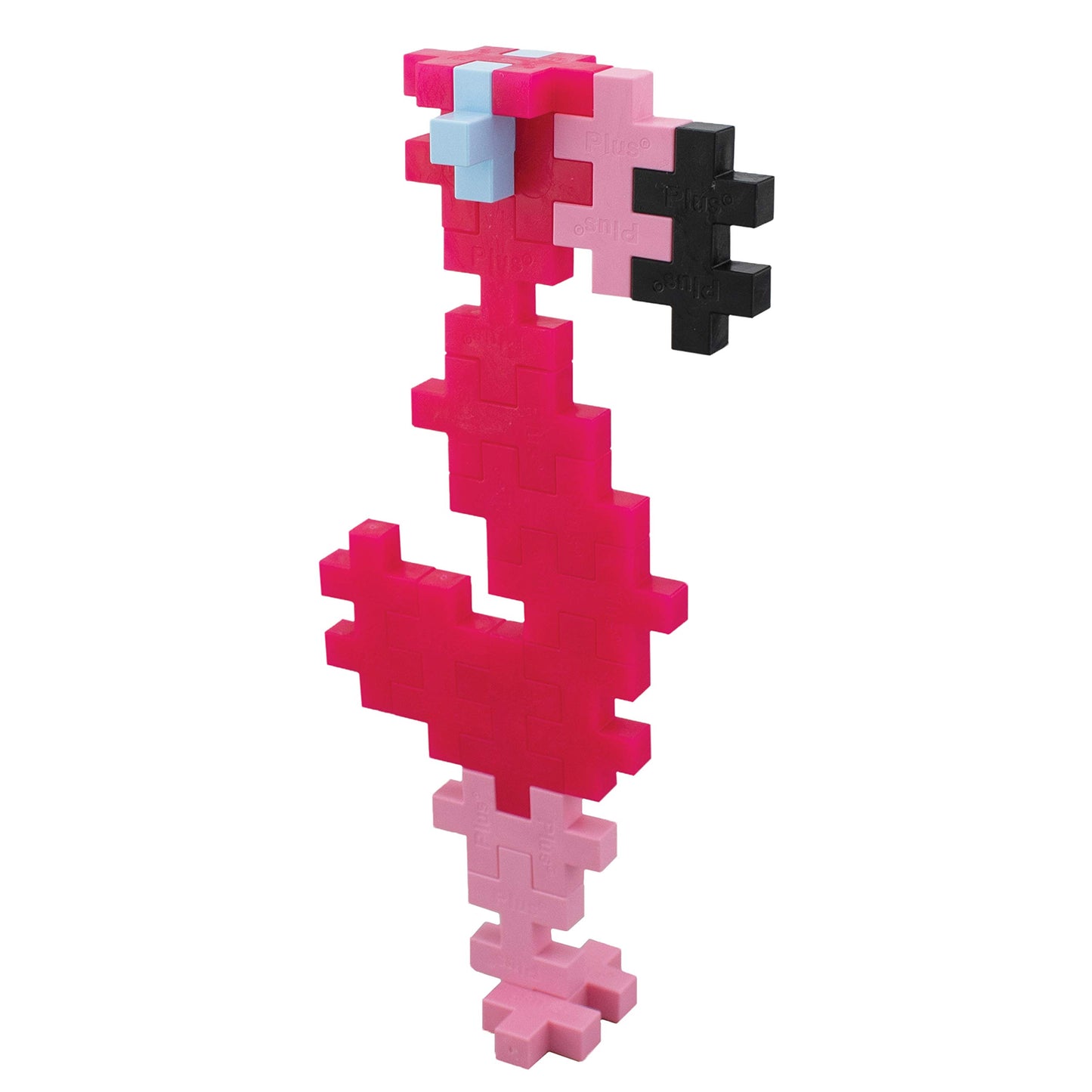 PLUS PLUS Big Construction Building Toy - 15 Piece Flamingo Puzzle Blocks - Plastic STEM/STEAM for Toddlers - Model 05054