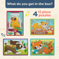B. Toys – Wooden Puzzle Set – 4 Animal Puzzles – Cat, Dog, Bird, Hamster– 12-Piece Jigsaw Puzzles For Kids – 3 Years + – Pack O' Puzzles - Pets