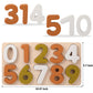 Toyhdayo Toddlers Number Silicone Puzzle Montessori Learning Number Toy Board For Baby & Toddler Puzzles Toys Toddler Gifts