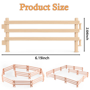 40Pcs Plastic Horse Fence Toys Farm Barn Corral Fencing Accessories Playset For Paddock Horse Stable Horse Figures, Horse Toys Panel Accessories Gift For Toddlers Kids