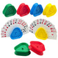 Seetooogames Playing Card Game Holders - Little Kids Hands Free Triangle Shaped Poker Tray - 8 Pieces