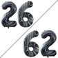 Goer Number 26 Balloons For 26Th Birthday Party Decorations,42 Inch Jumbo Foil Helium 62 Balloons For 62Nd Birthday Party Decoration (Marble Black)