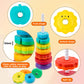 Byfwh Spinning Stacking Toys For Babies 12+ Month Rainbow Ring Flowers Animals Fruits Theme Stacker Abs Toys For Toddlers 1-3 Mo