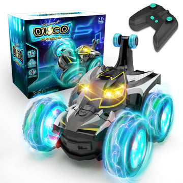 Rc Stunt Cars Rechargeable Remote Control Car For Boys Xmas Birthday Gifts Kids Toys For Boys & Girls Ages 3 To Up (Black)