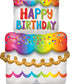 amscan 53 Anagram Birthday Cake Airloonz Foil Balloon, Multicolor