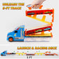 Joyin Toy Truck For Kids,5-Ft Race Track And 12 Die-Cast Metal Toy Cars, Racing Car With Lights & Sounds, Carrier Truck Playset