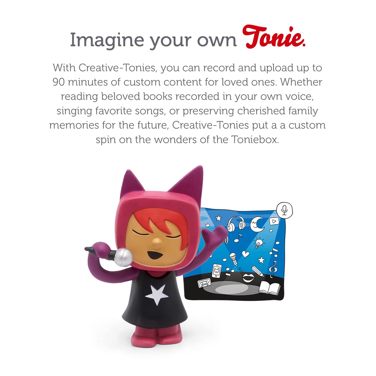 Tonies Singer Creative Audio Character - Record And Upload Up To 90 Minutes Of Your Own Stories And Songs