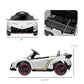 Aosom Lamborghini Veneno Licensed Kids Electric Car With Bluetooth, 12V Ride On Car With Butterfly Doors, Remote Control, Portable Battery, Suspension System, Horn, Songs, Lights, White